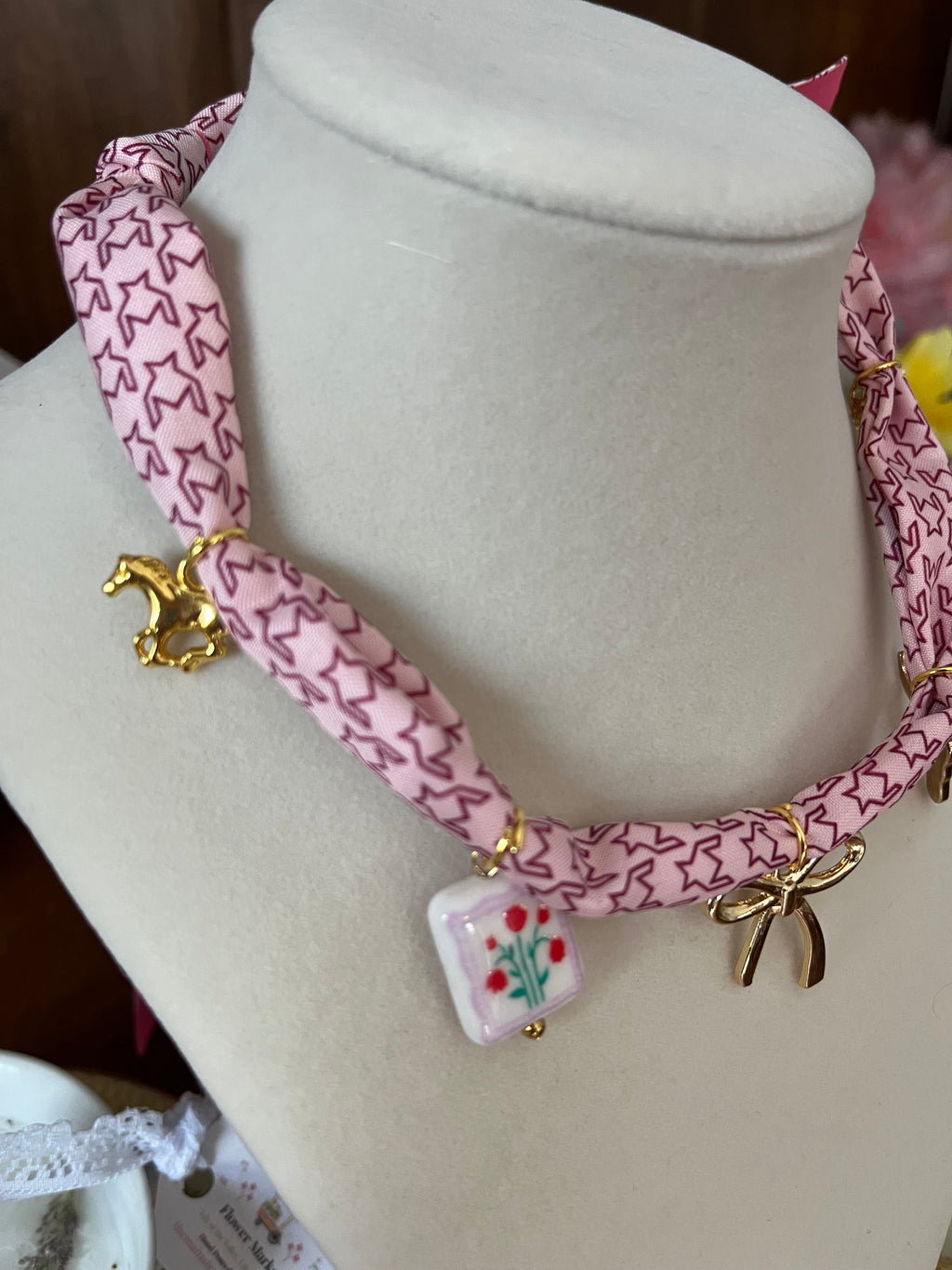 Blushing Meadow Mama Cottage Charm Necklace