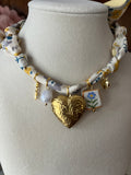 Golden Locket Mama Cottage Charm Necklace
