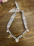 Ivory Cottage Heart & Bow Bandana Necklace