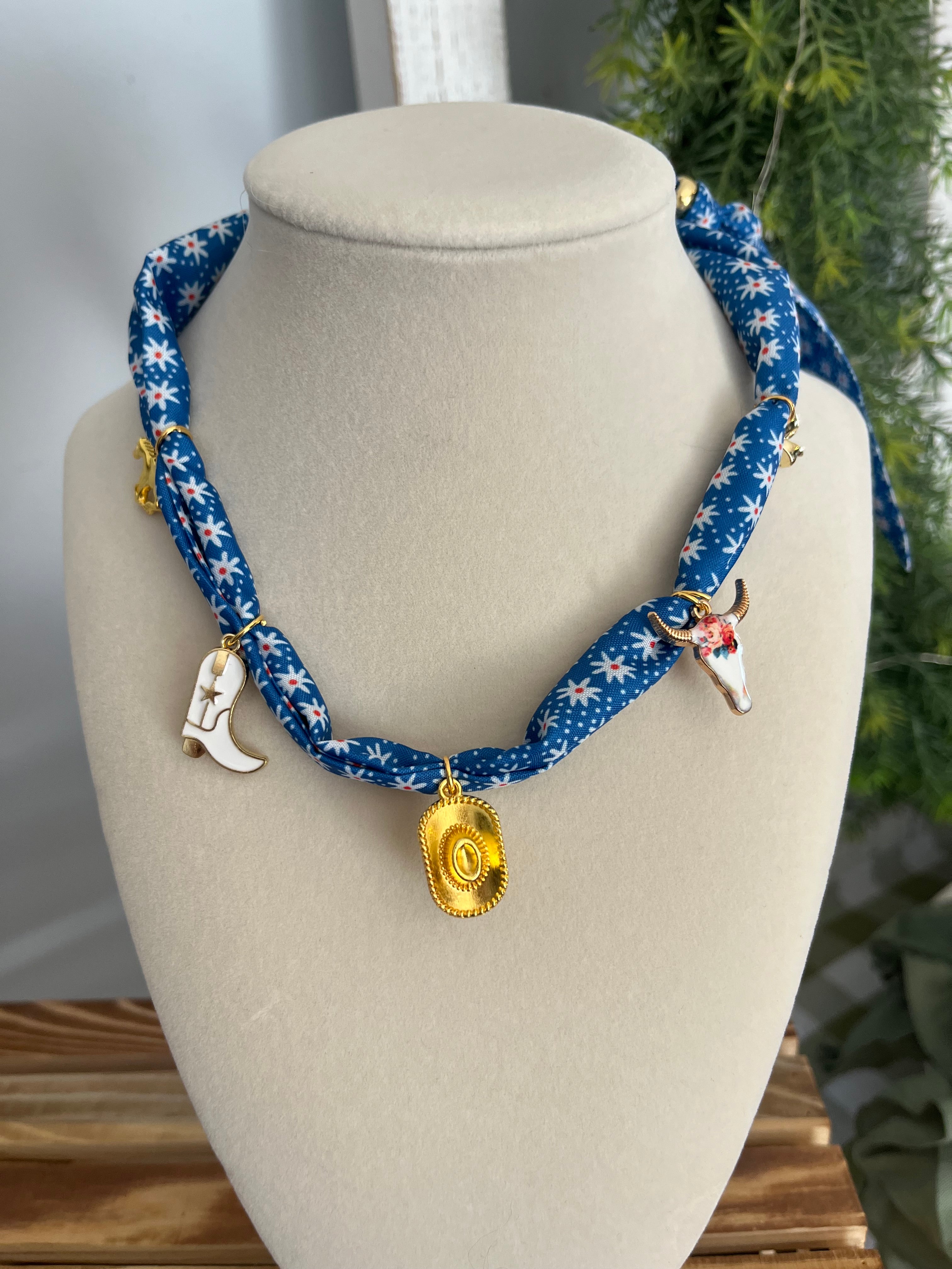 Midnight Prairie Cottage Charm Necklace