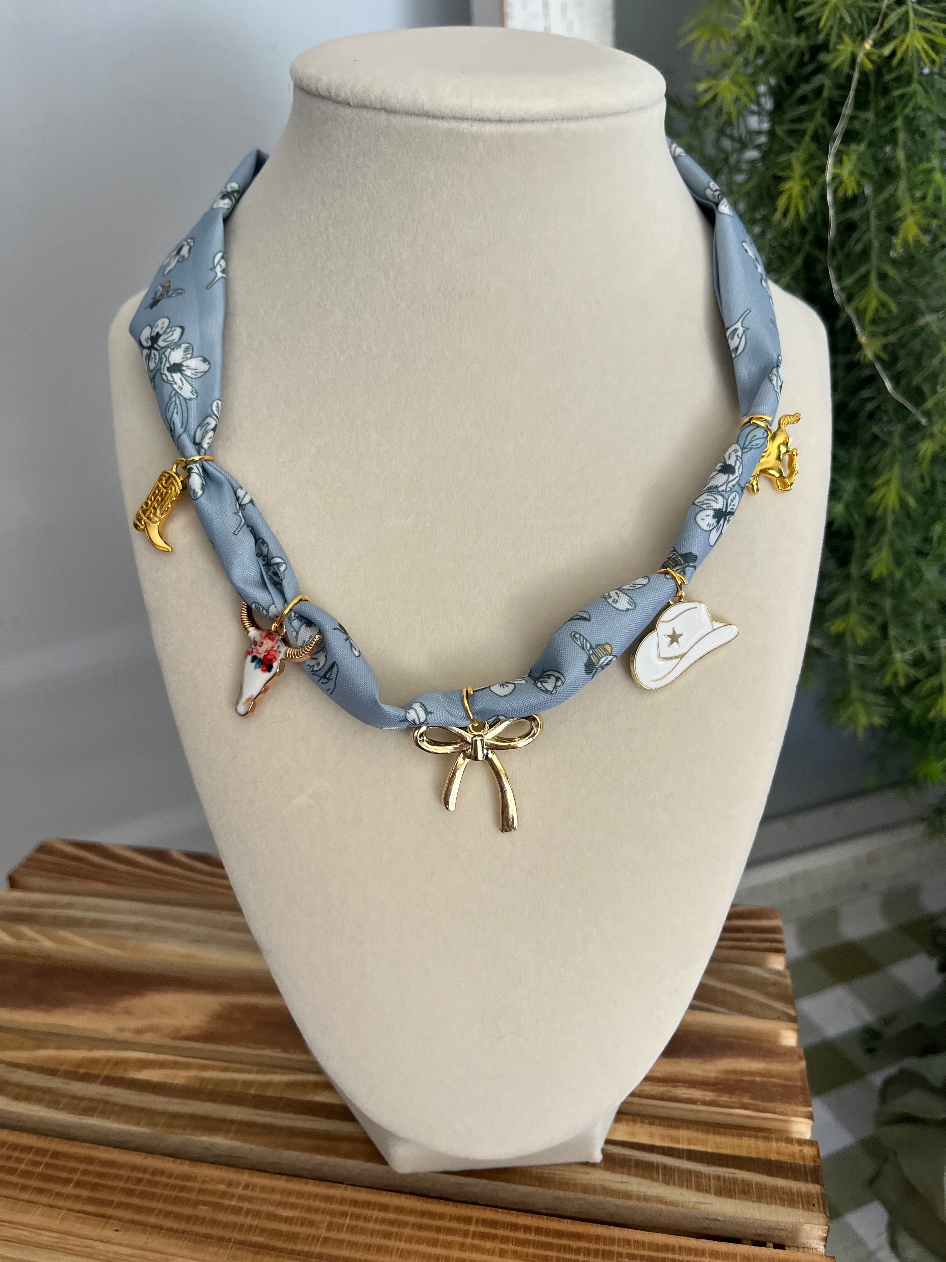 Bluebell Cowgirl Cottage Charm Necklace