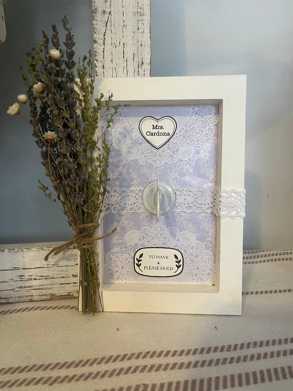 Personalized Bridal Ring Holder - Custom Wedding Band Frame